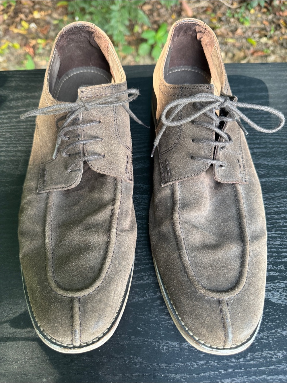 Joseph Abboud Brown Suede Lace-Up Derby Shoes